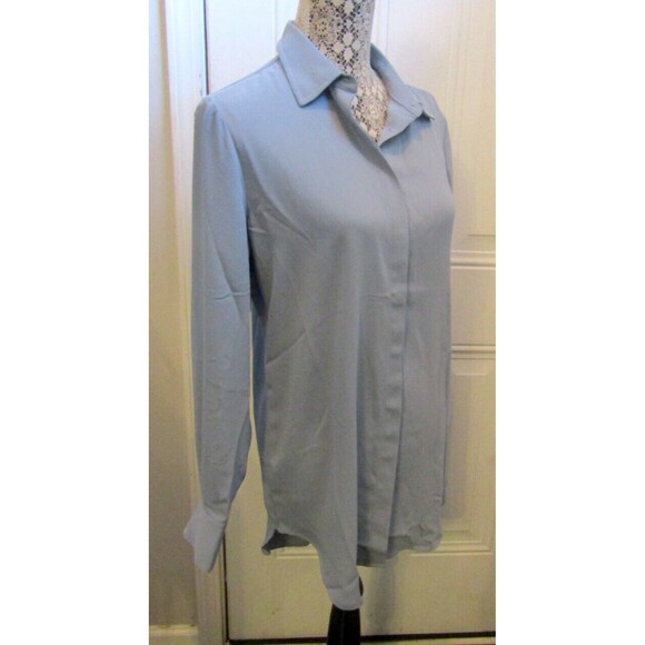 Elie. Elie Tahari Blouse Green Button Front Long Sleeve NWT Womens Size SP - Picture 4 of 6